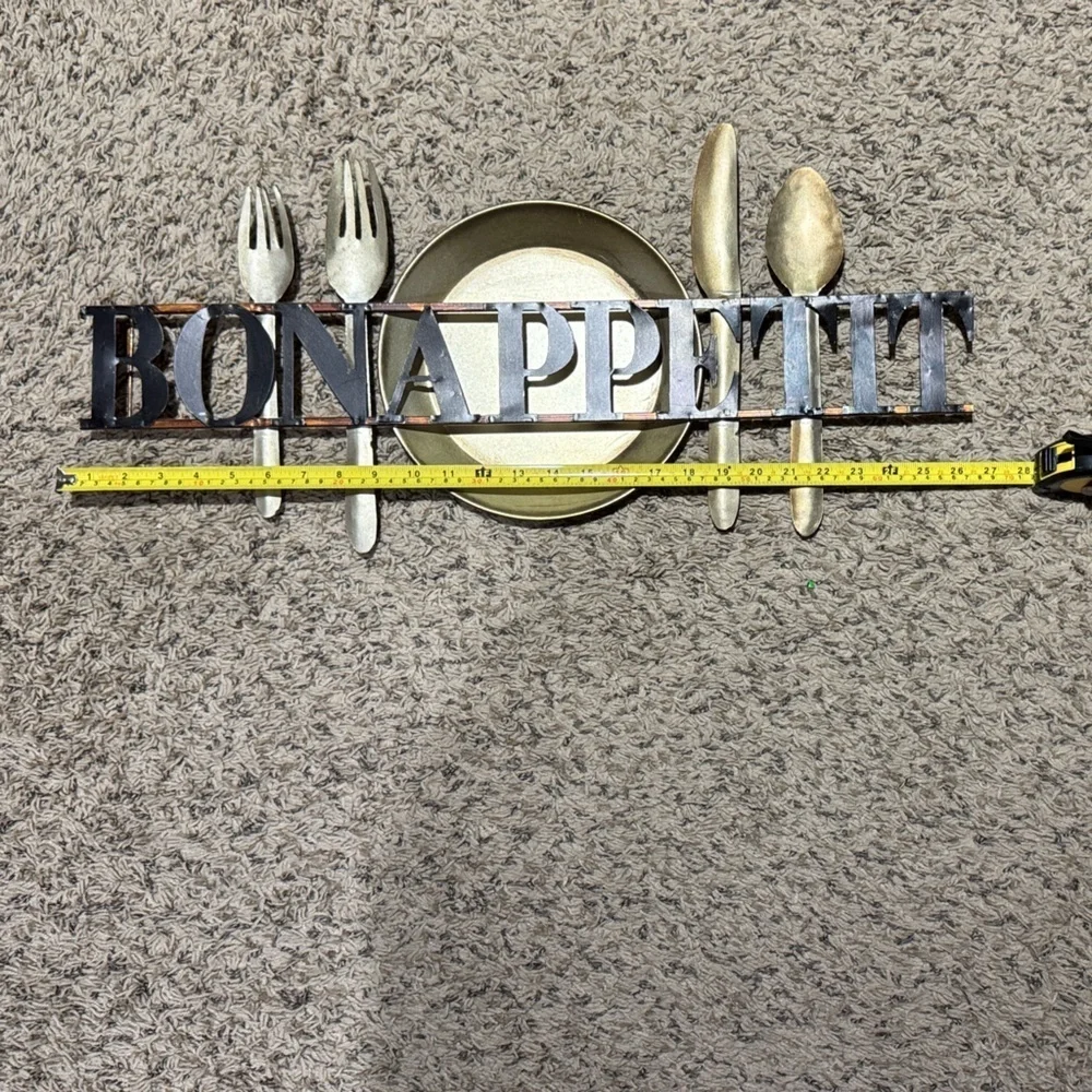 Metallic Bon Appétit Wall Decor